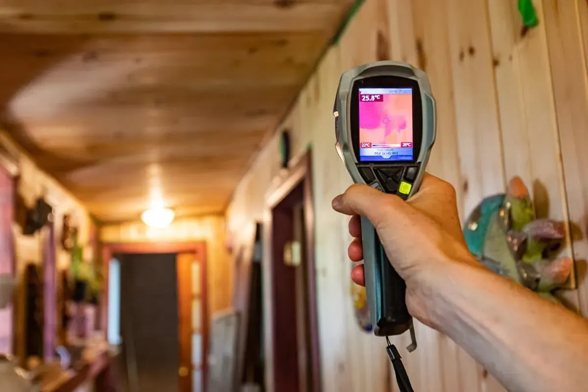 Indoor air quality testing in a Edmonton home
