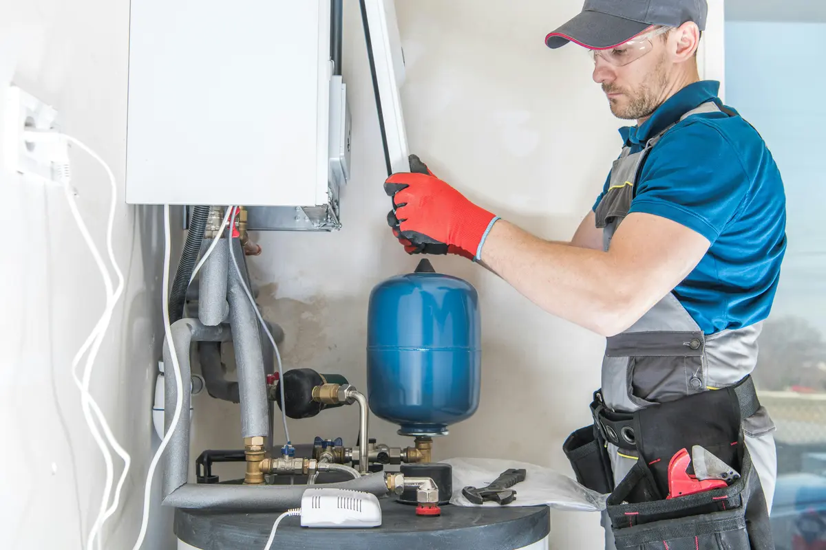 Boiler service in a Edmonton residential home