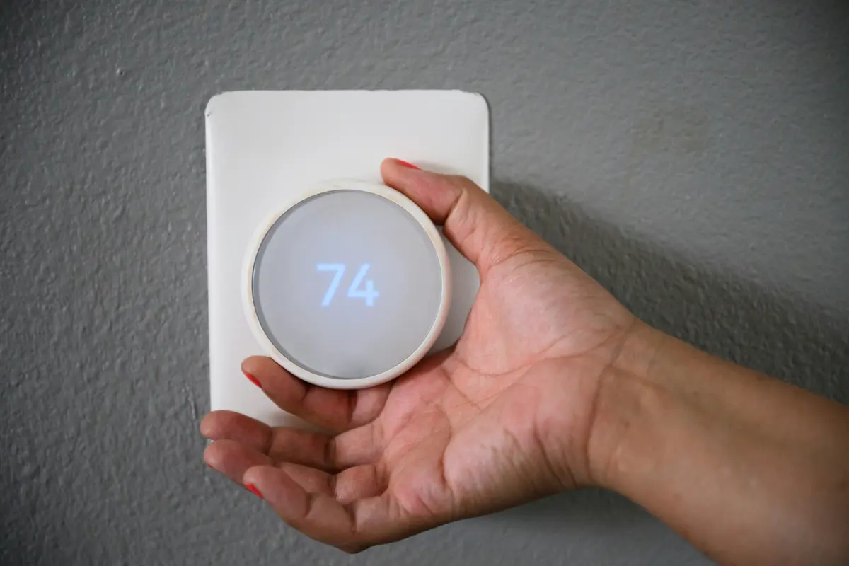Zone thermostat in Edmonton office building